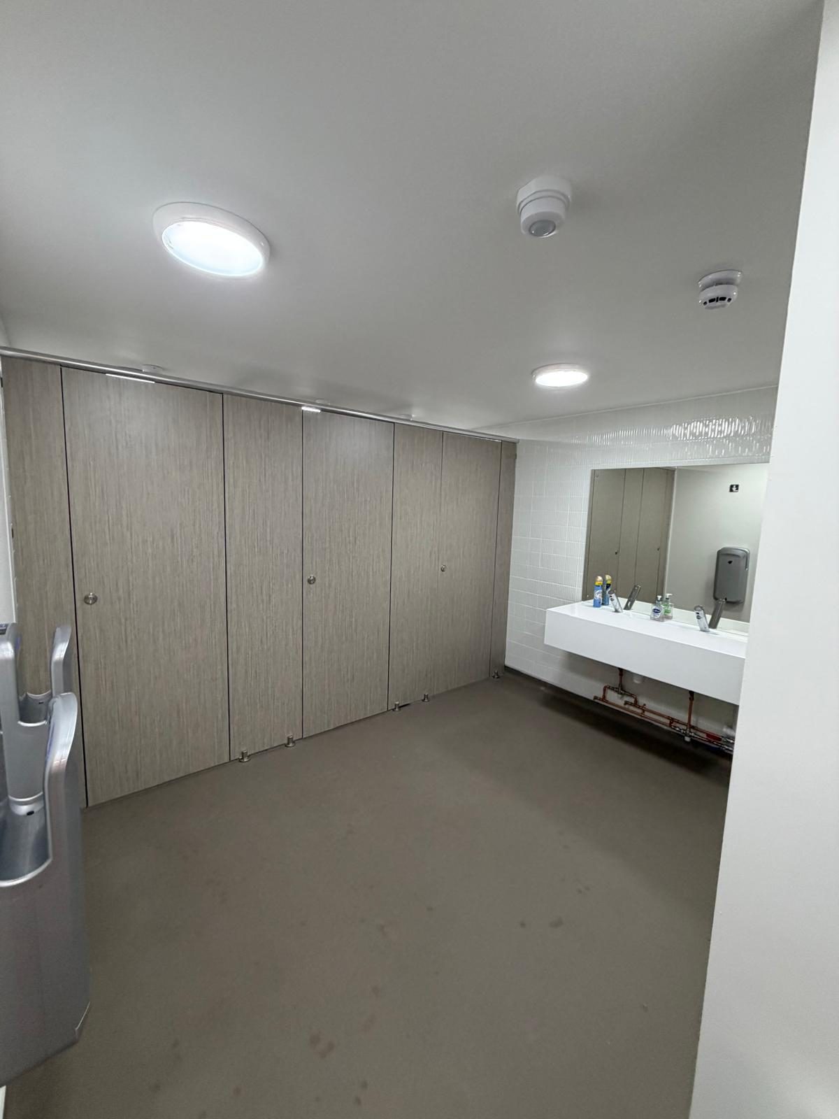 Finished washroom, Atlantic Plastics, JLG Construction Services