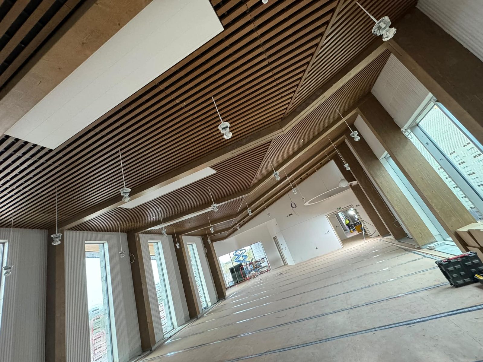 LSA acoustic slats — Plymouth Crematorium, JLG Construction Services
