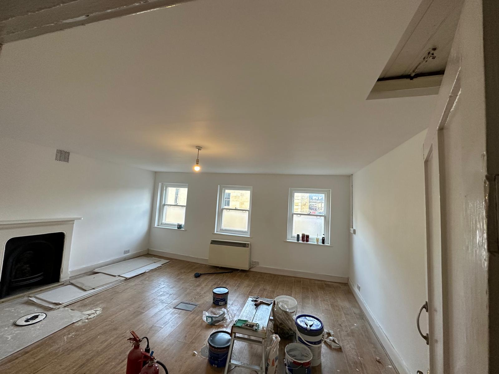 The finished room, new ceilings and full redecoration, Storm Damage Repair, JLG Construction Services