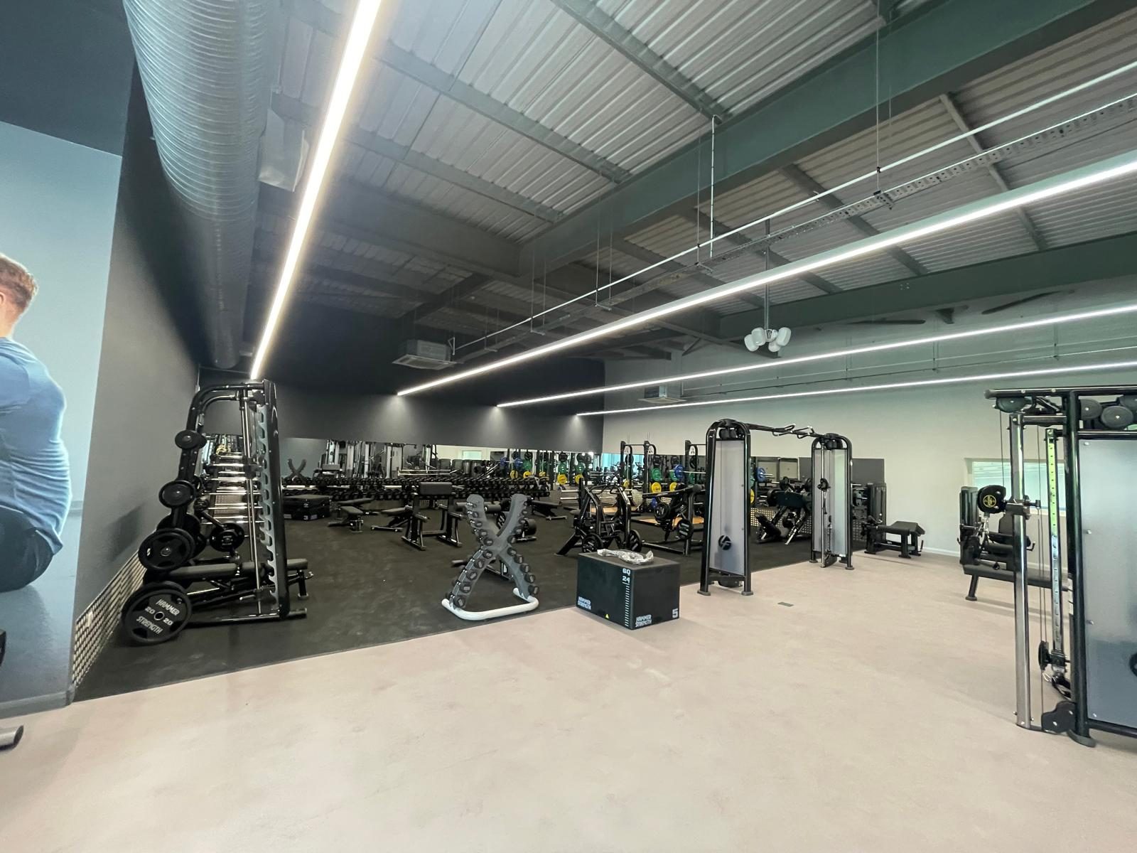 Completed fitness suite — Tarka Leisure Centre, JLG Construction Services