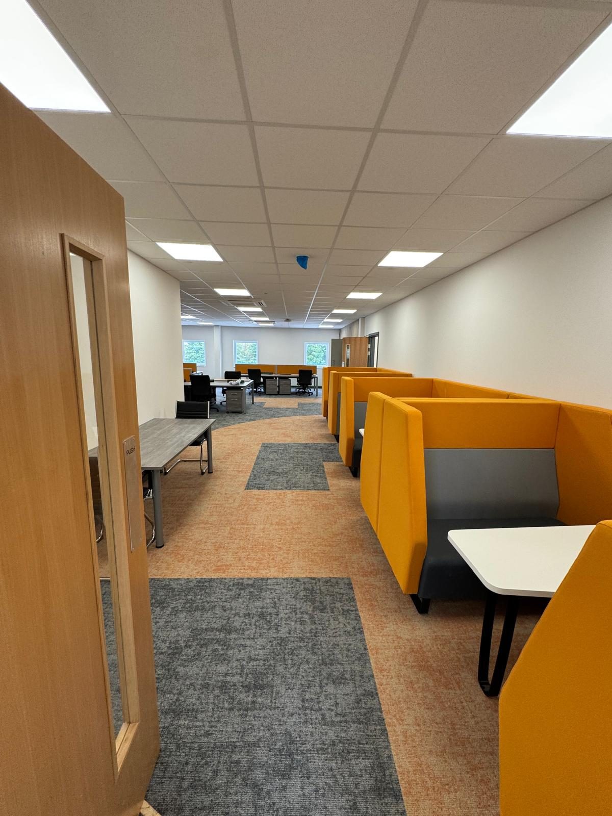 Breakout booth seating, Wales & West, JLG Construction Services