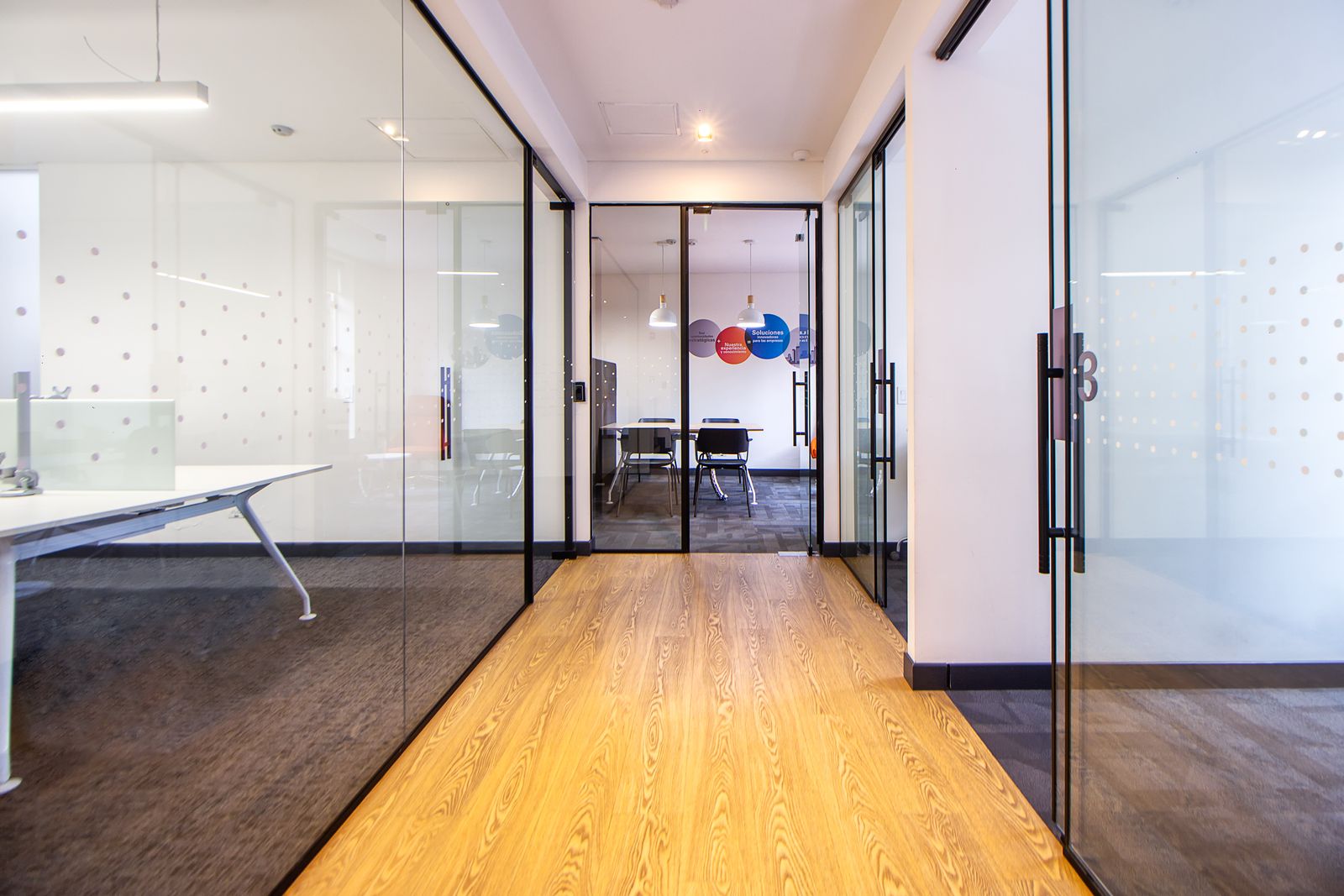 Glazed partition office fit-out